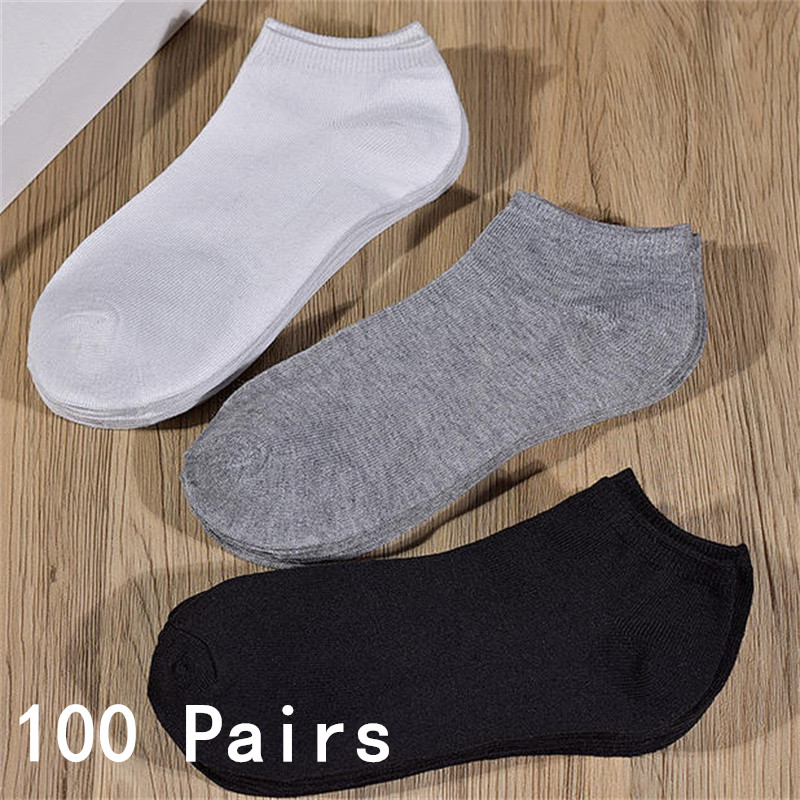 No Show Sock Women - 도매 50/100켤레 여성 남성용 보이지 않는