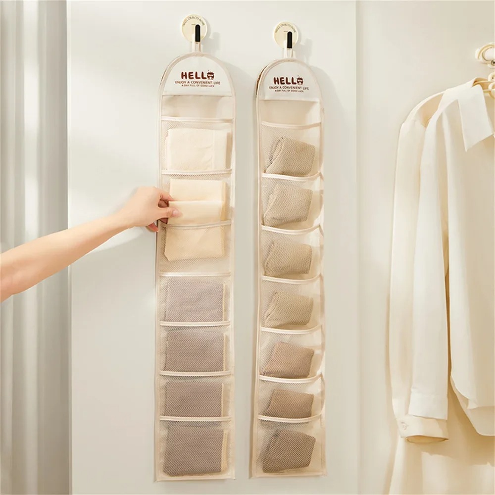 Sock Organizer Tray - 다층 수납 걸이식 수납 가방 기숙사