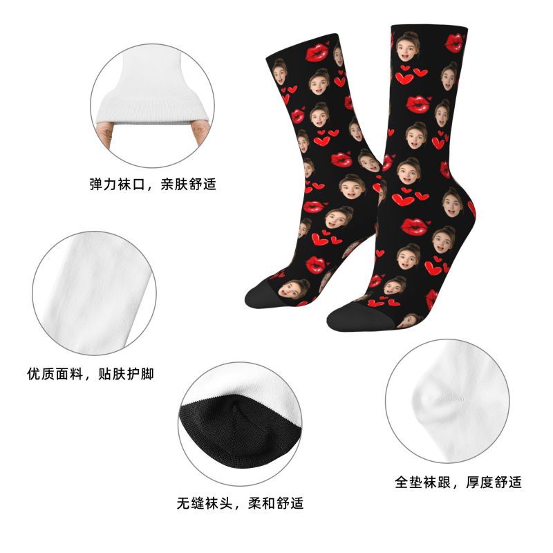 맞춤형 남성용 개인화된 얼굴 사진 양말 유니섹스 편안하 - Dress Sock Men 리뷰 및 가격