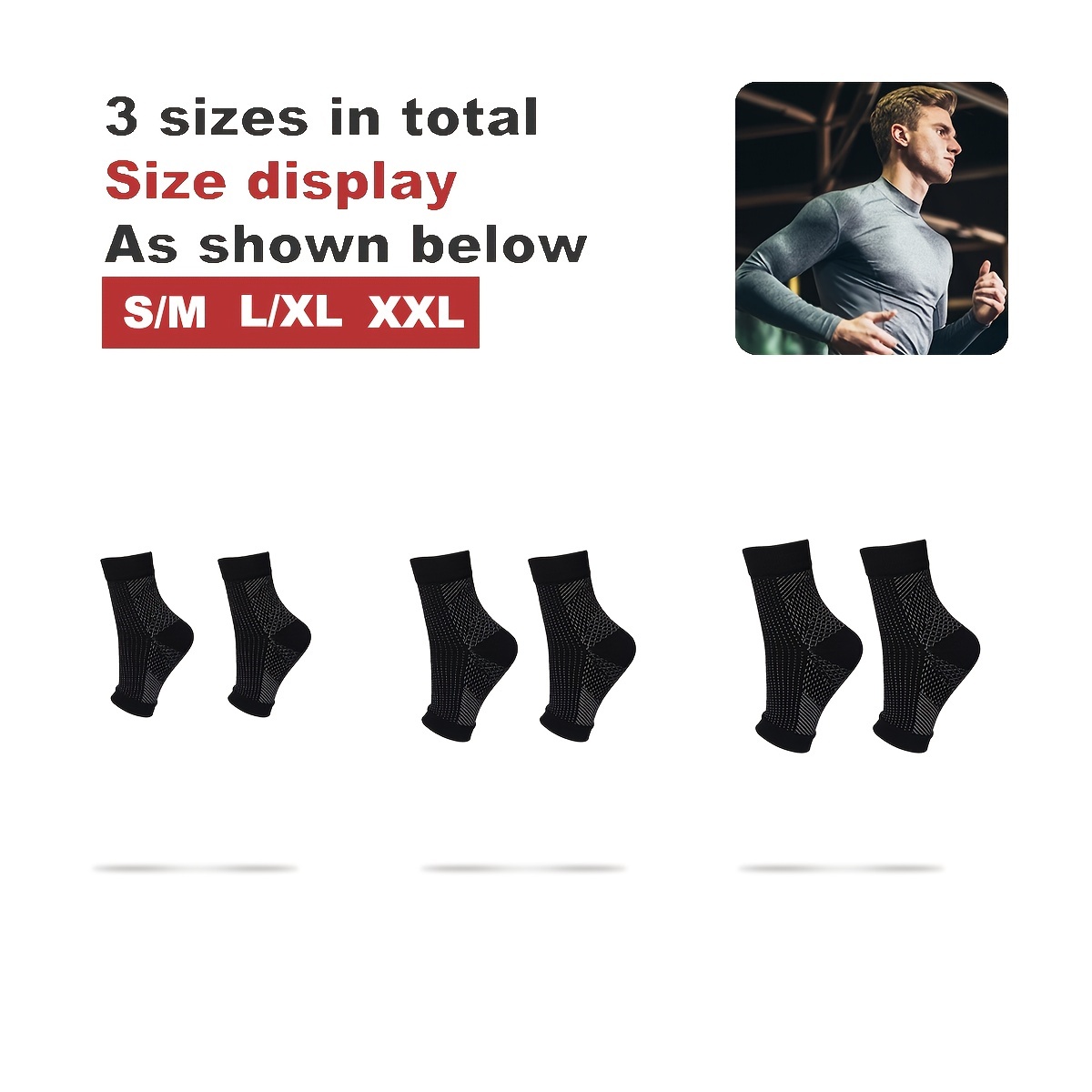 발목 지지 양말 통기성 발바닥 근막염 부기 완화 압박  - Ankle Brace Sock 리뷰 및 가격